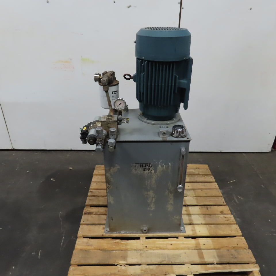 Parker H4BX10488/10 20HP 40-Gallon Hydraulic Power Unit 3PH 460V 15.4GPM 950PSI