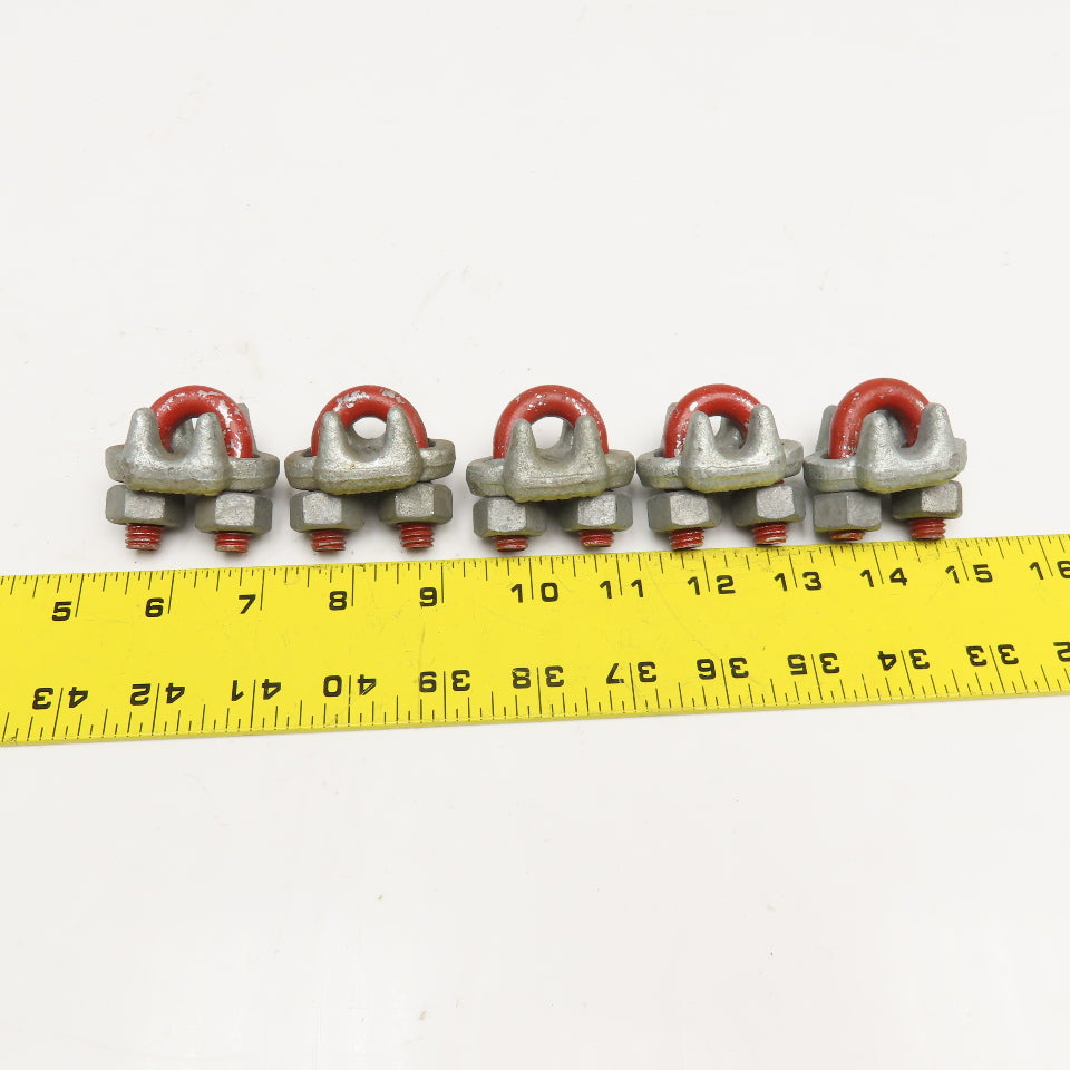 Crosby 3/8" Drop Forged Wire Rope U-Bolt Clamp Clip Lot of 5