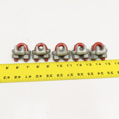 Crosby 3/8" Drop Forged Wire Rope U-Bolt Clamp Clip Lot of 5