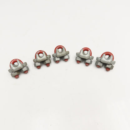 Crosby 3/8" Drop Forged Wire Rope U-Bolt Clamp Clip Lot of 5