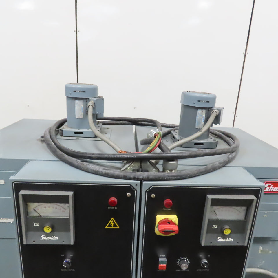 Shanklin T-62 Dual Chamber Shrink Heat Tunnel 230V 3PH 10" H x 18" W Tested