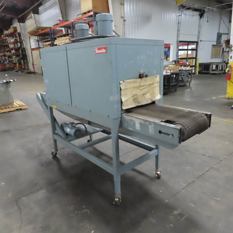 Shanklin T-62 Dual Chamber Shrink Heat Tunnel 230V 3PH 10" H x 18" W Tested
