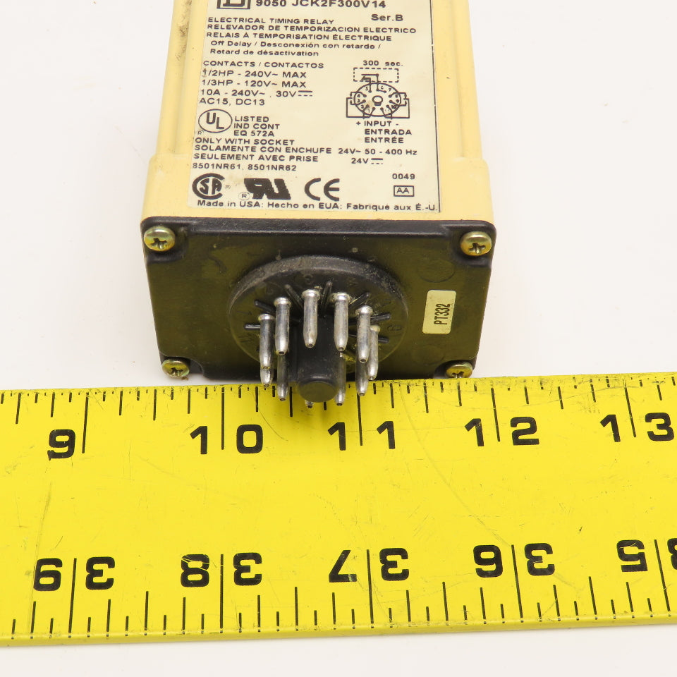 Square D 9050 JCK2F300V14 Electrical Timing Relay 300s Off Delay 240V Max
