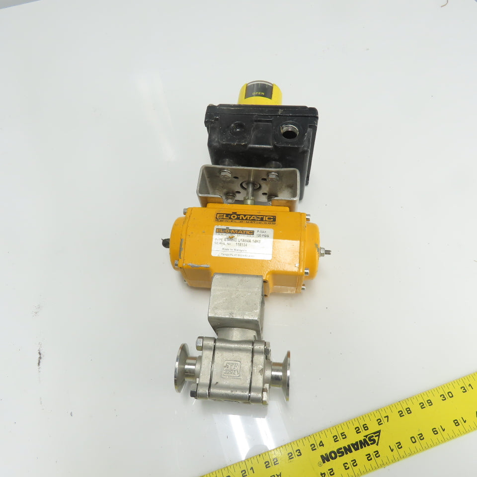 EL-o-Matic ES0040.U1A04A.14K0 1" Pneumatic Valve Actuator 120PSIG W/ Indicator