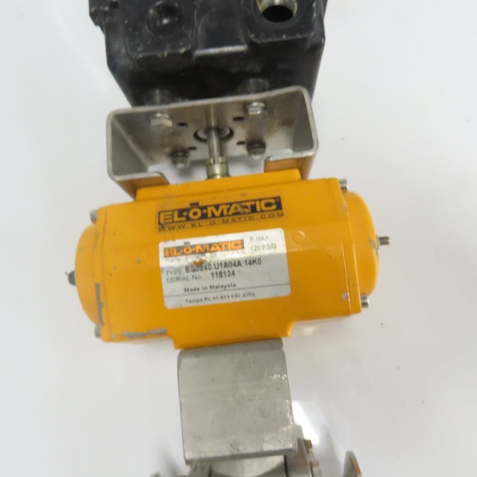 EL-o-Matic ES0040.U1A04A.14K0 1" Pneumatic Valve Actuator 120PSIG W/ Indicator