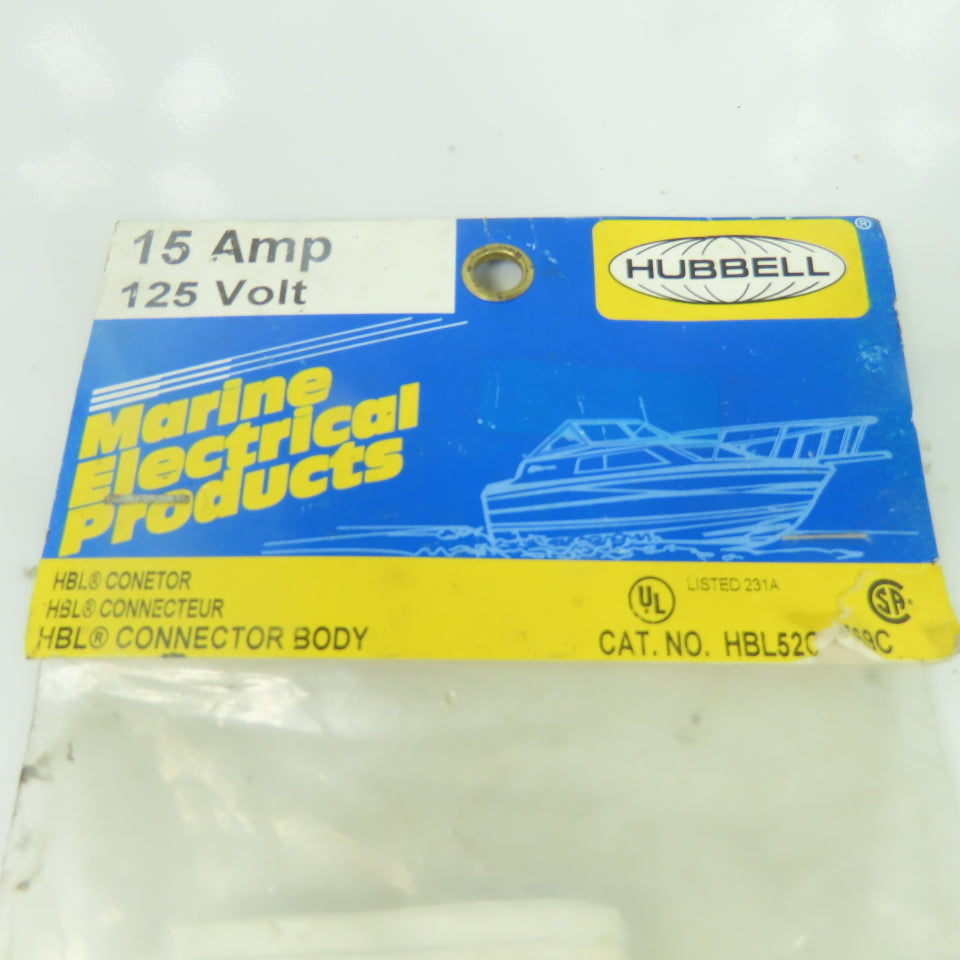 Hubbell HBL52CM69C HBL Connector Body 15A 125V NEW
