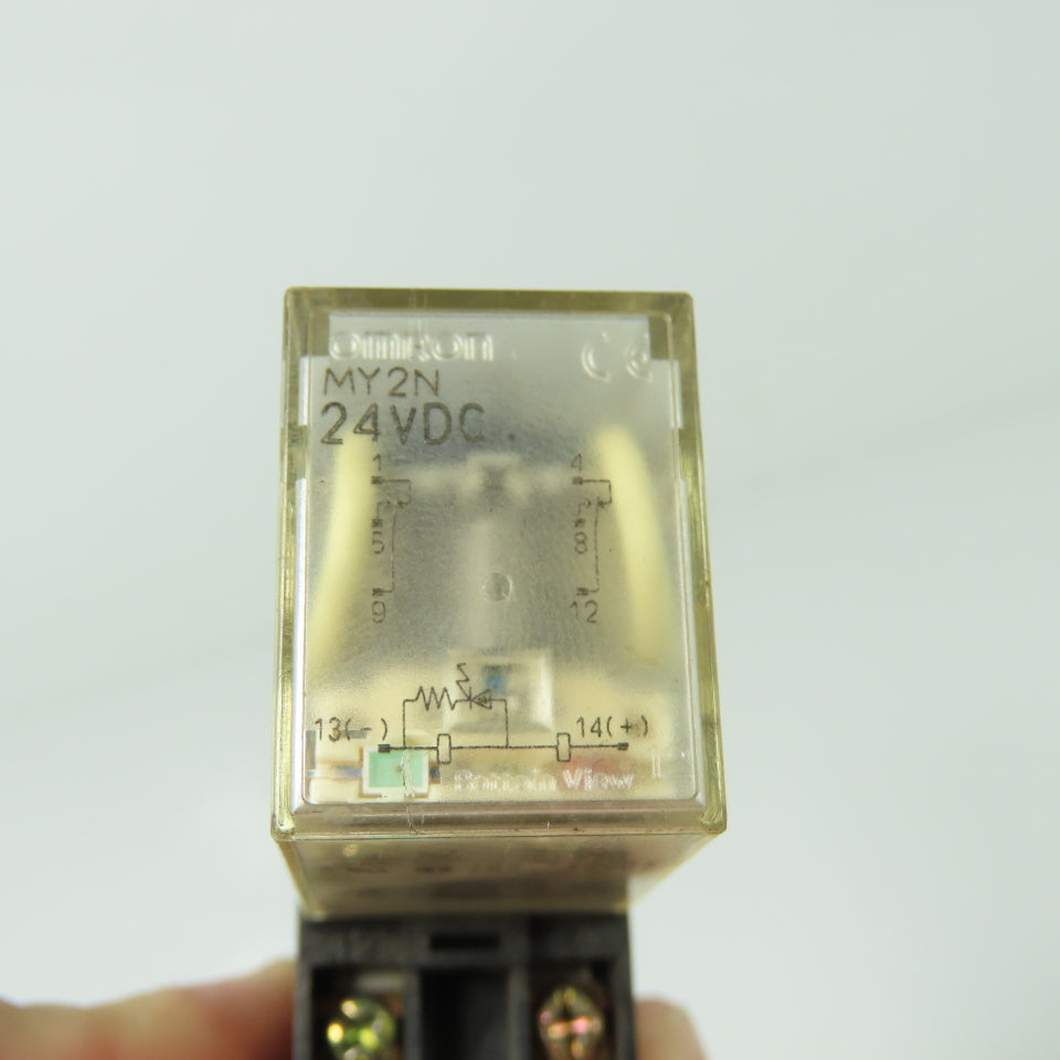 Omron MY2N 24VDC Relay W/ Socket Base Lot Of 10