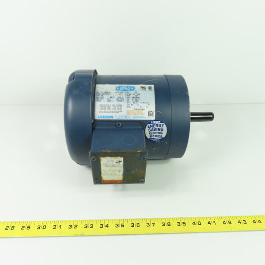Leeson 114208.00 C6T34FC37D 3/4HP AC Electric Motor 3Ph 230/460V 3450RPM 56J