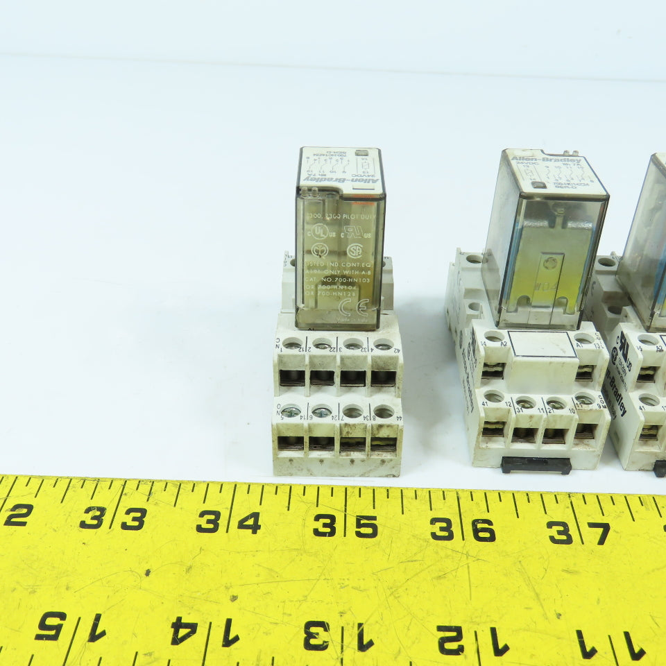 Allen Bradley 700-HC14Z24 SerD 24V DC GP Ice Cube Relay Lot Of 4
