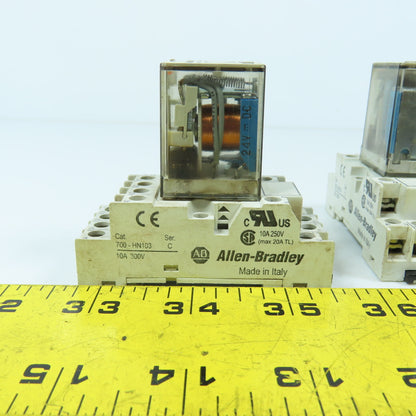 Allen Bradley 700-HC14Z24 SerD 24V DC GP Ice Cube Relay Lot Of 4