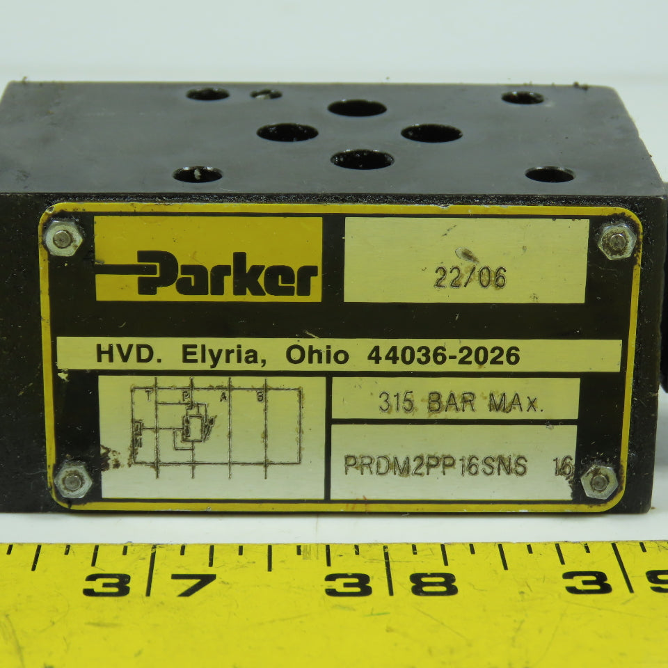 Parker PRDM2PP16SNS Direct Operated Pressure Reducing Valve 315 Bar