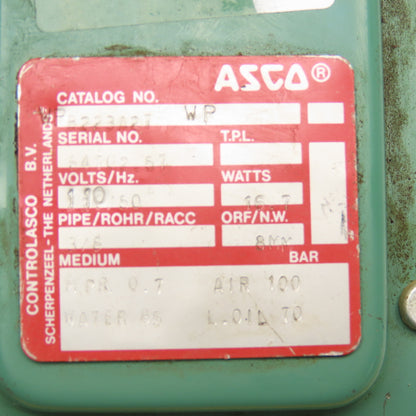 Asco WPB223A27 3/8" NPT 2 Way Solenoid Valve 110V 50Hz