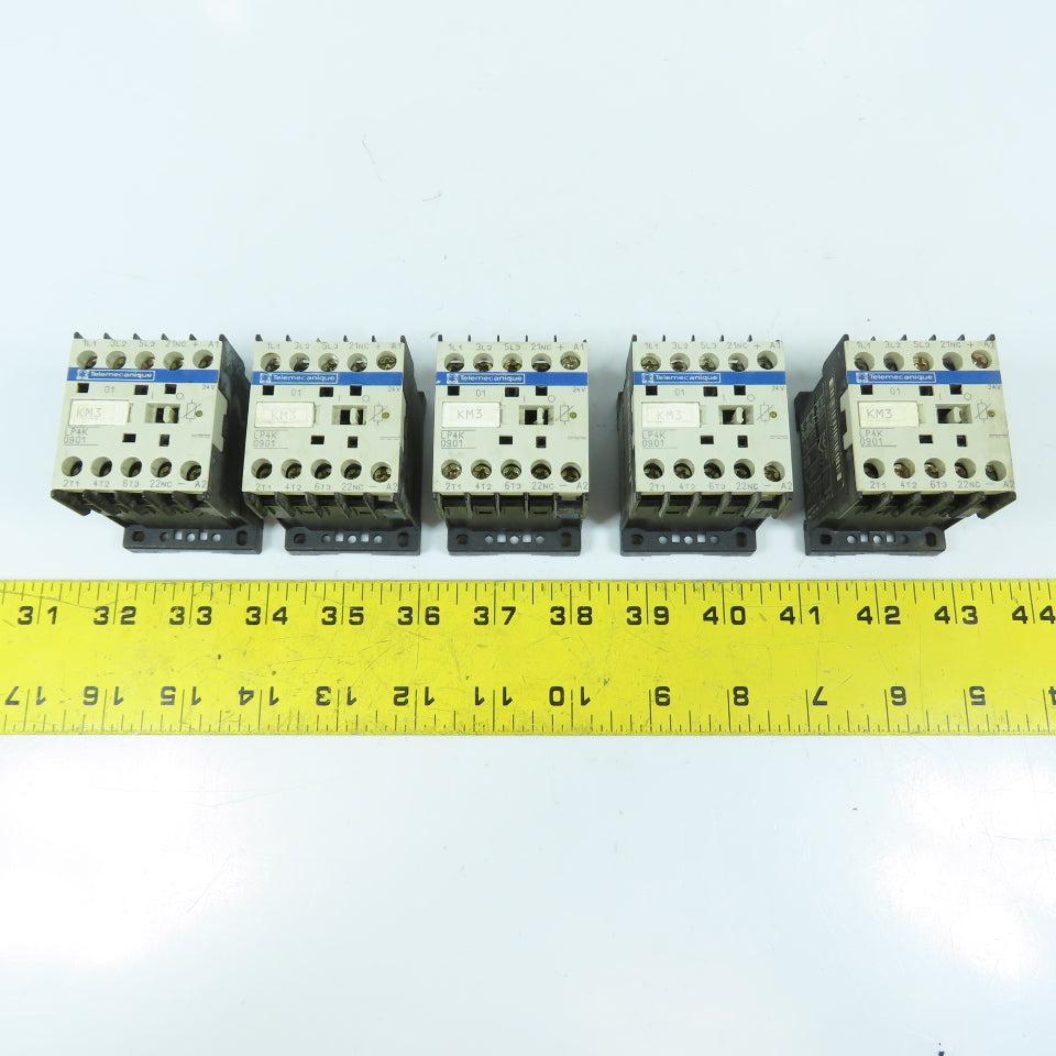 Telemecanique LP4K0901 Contactor Relay 24V Coil 5HP 600VAC Max Lot Of 5