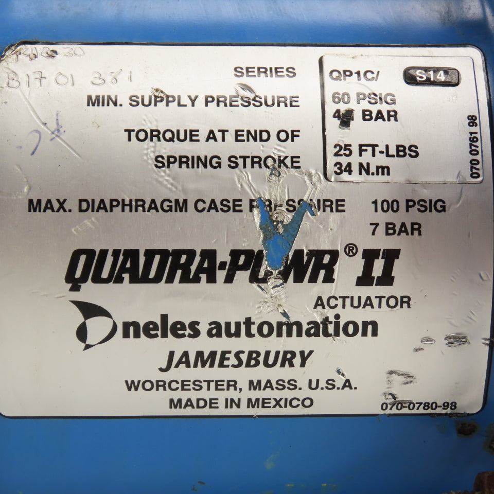 Jamesbury QP1C/S14 Quadra-Powr II Pneumatic Valve Actuator 34 N.m 100PSI Tested