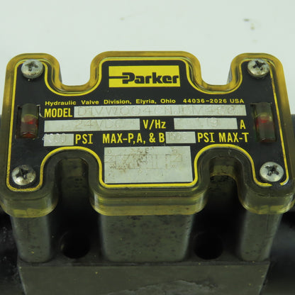 Parker D1VW004CNJCM456 Hydraulic Directional Control Valve 4000PSI 24VDC 1.19A
