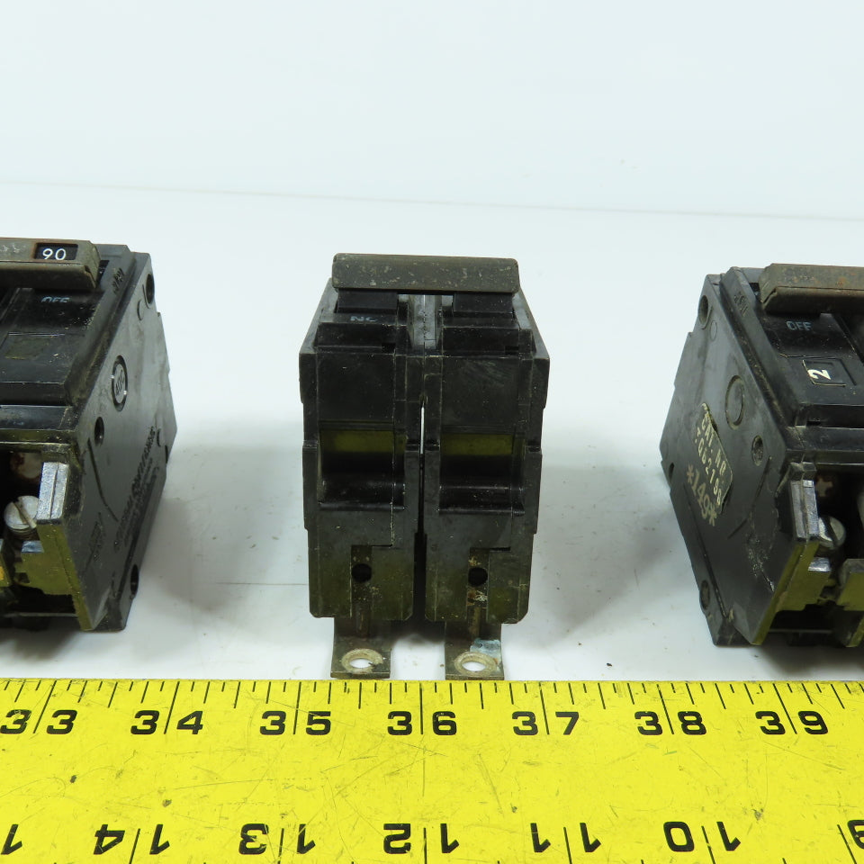 General Electric TQB2190 2-Pole 90A Bolt-On Circuit Breaker Lot Of 5