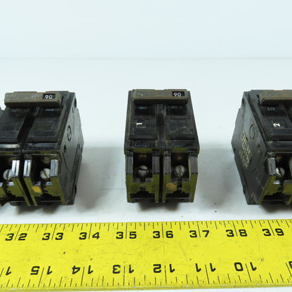 General Electric TQB2190 2-Pole 90A Bolt-On Circuit Breaker Lot Of 5