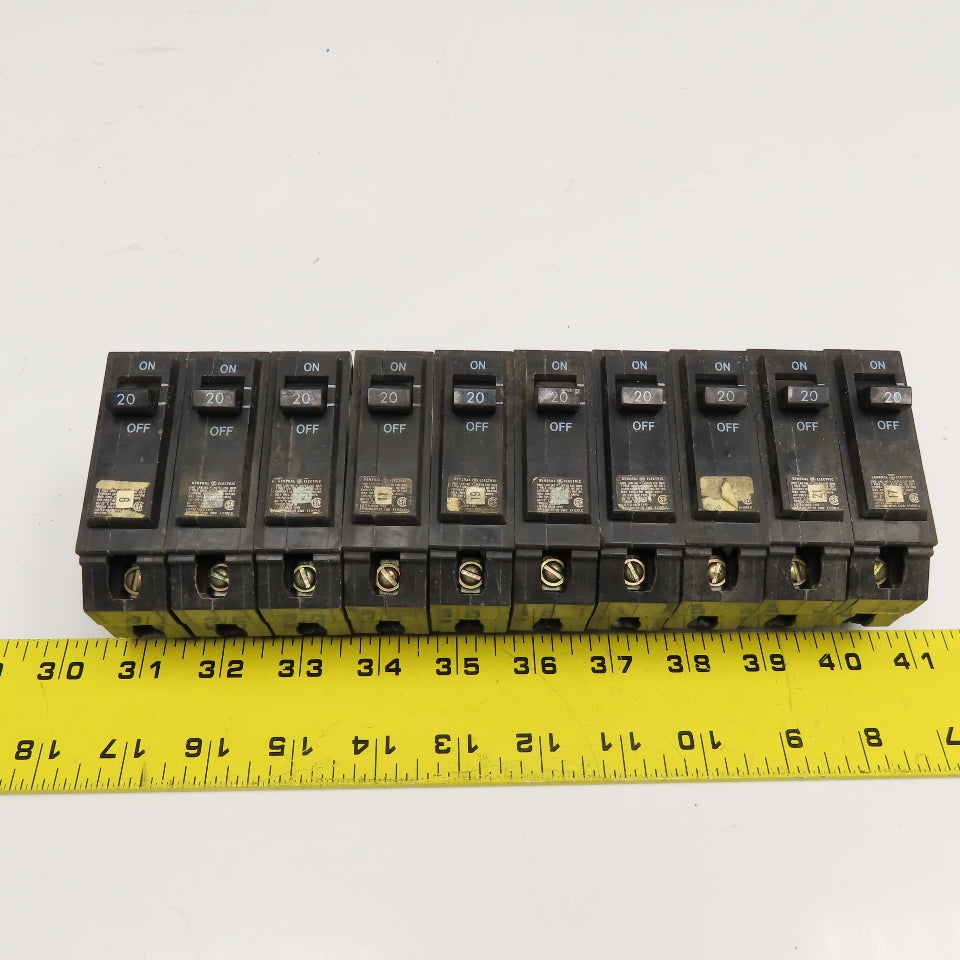 General Electric 20A 1 Pole HACR Type Circuit Breaker Lot Of 10