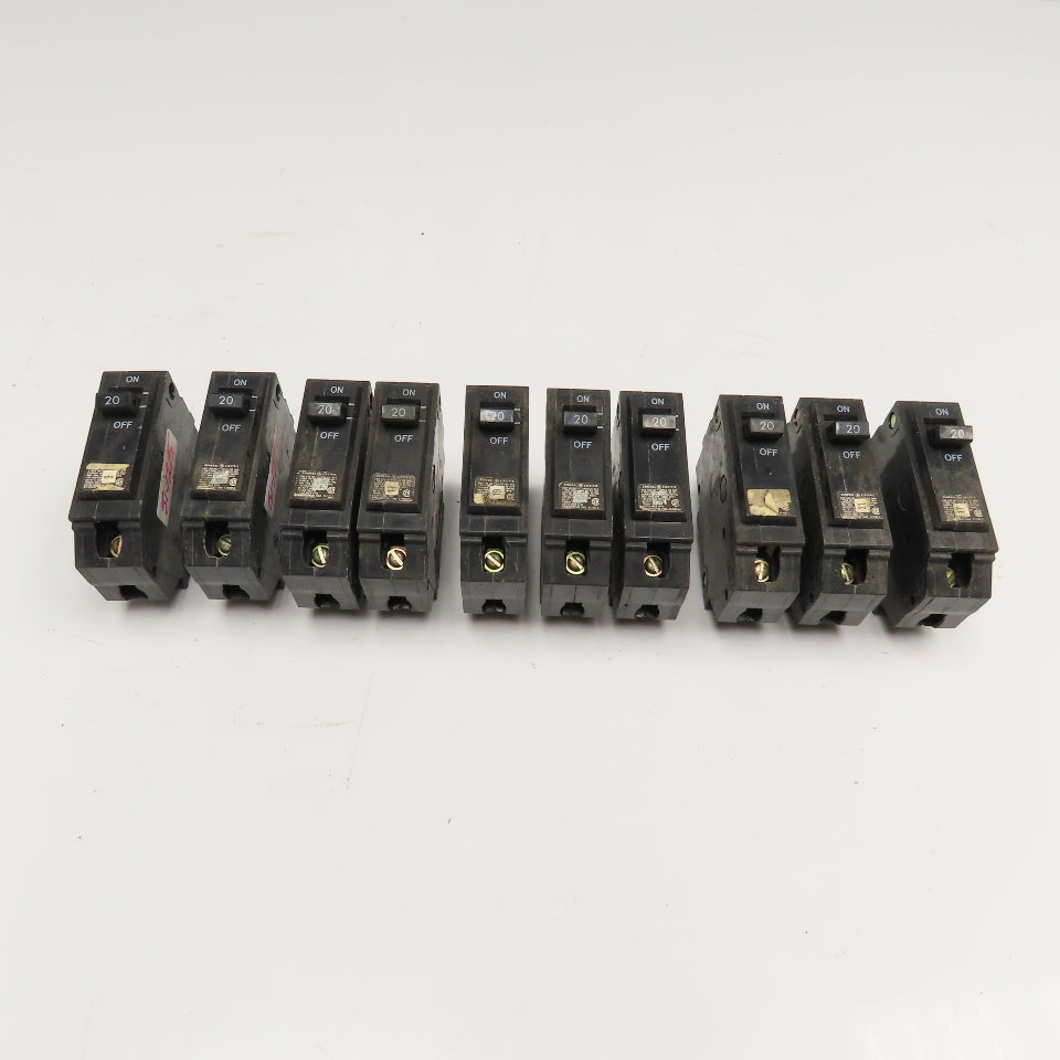 General Electric 20A 1 Pole HACR Type Circuit Breaker Lot Of 10