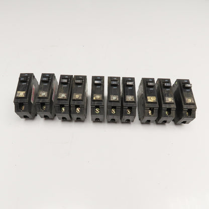 General Electric 20A 1 Pole HACR Type Circuit Breaker Lot Of 10