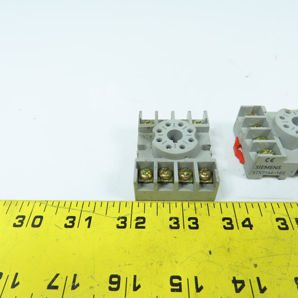 Siemens 3TX7144-1E2 8-Pin Relay Bases 300/600V 10/15A Lot Of 5