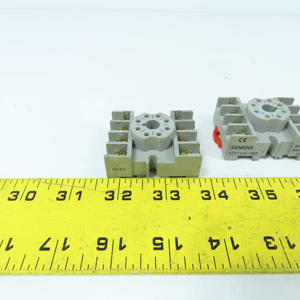 Siemens 3TX7144-1E2 8-Pin Relay Bases 300/600V 10/15A Lot Of 5