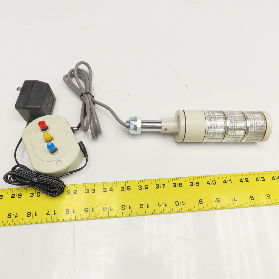 Patlite HSST-312-RYG 120V Red Green Yellow Selectable Andon Light Stack