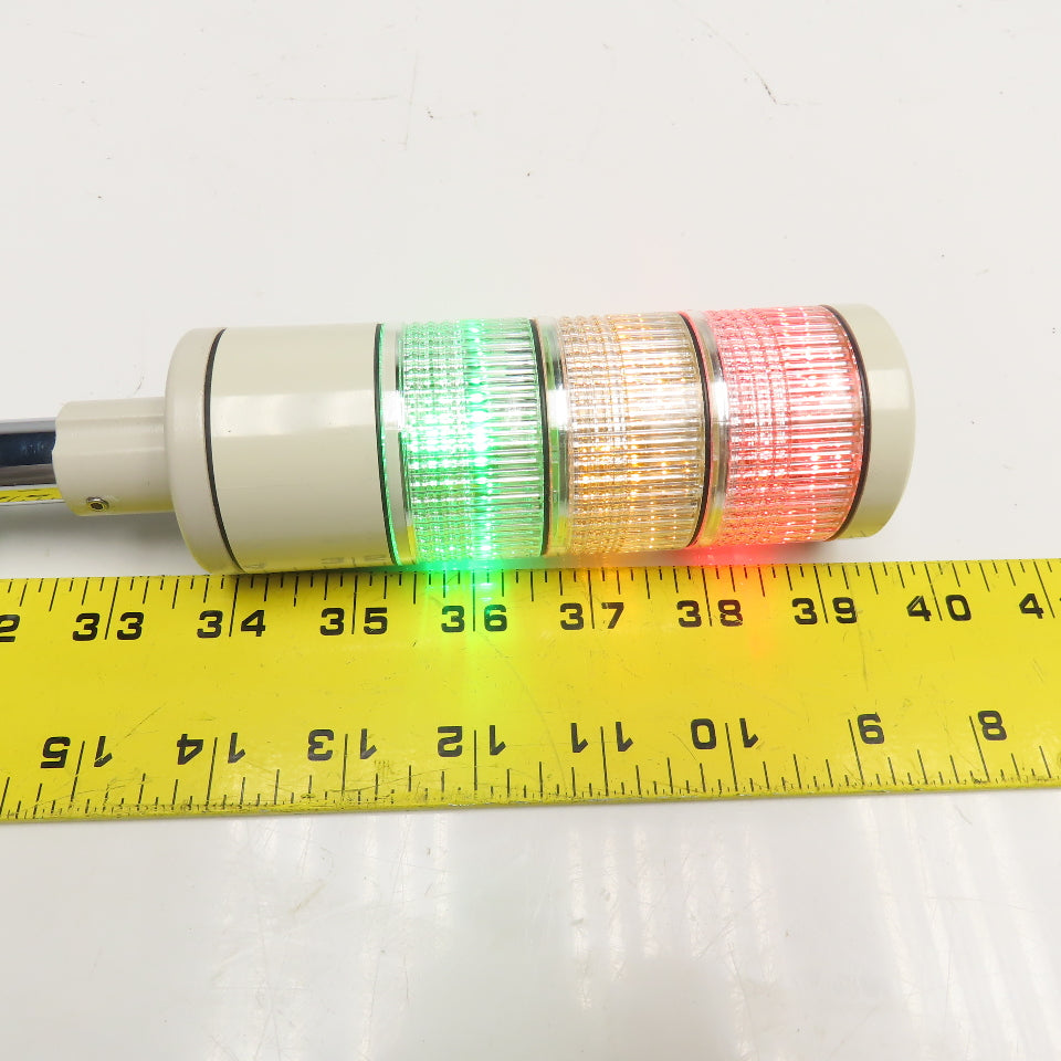 Patlite HSST-312-RYG 120V Red Green Yellow Selectable Andon Light Stack
