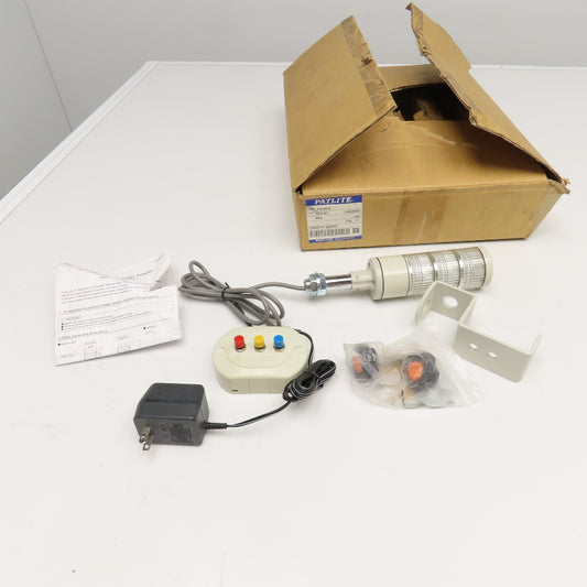 Patlite HSST-312-RYG 120V Red Green Yellow Selectable Andon Light Stack