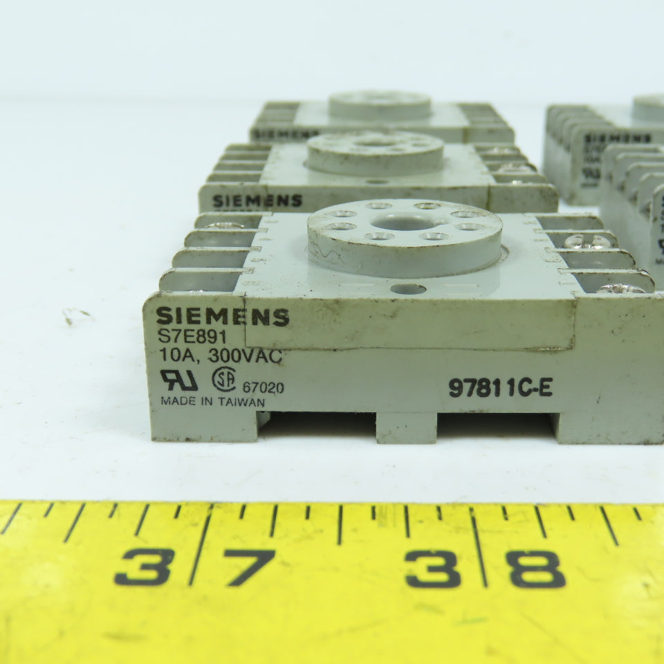 Siemens S7E891 8-Pin Relay Bases 300VAC 10A Lot Of 6