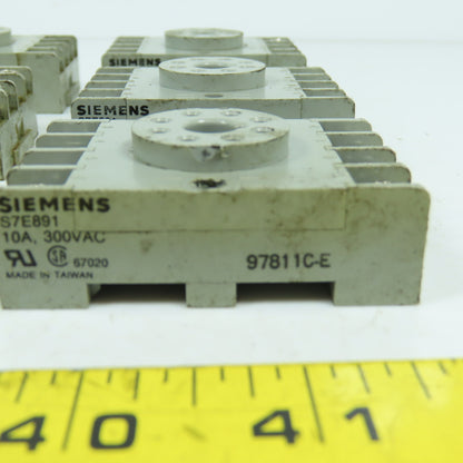 Siemens S7E891 8-Pin Relay Bases 300VAC 10A Lot Of 6
