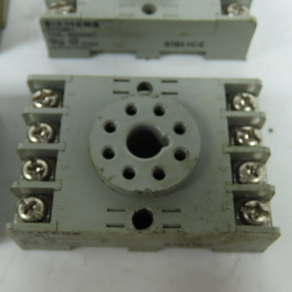 Siemens S7E891 8-Pin Relay Bases 300VAC 10A Lot Of 6