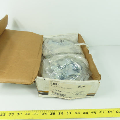 B-Line B20113 1-1/4" Rigid Conduit Pipe Clamp 1.66 OD PLTD Lot Of 50