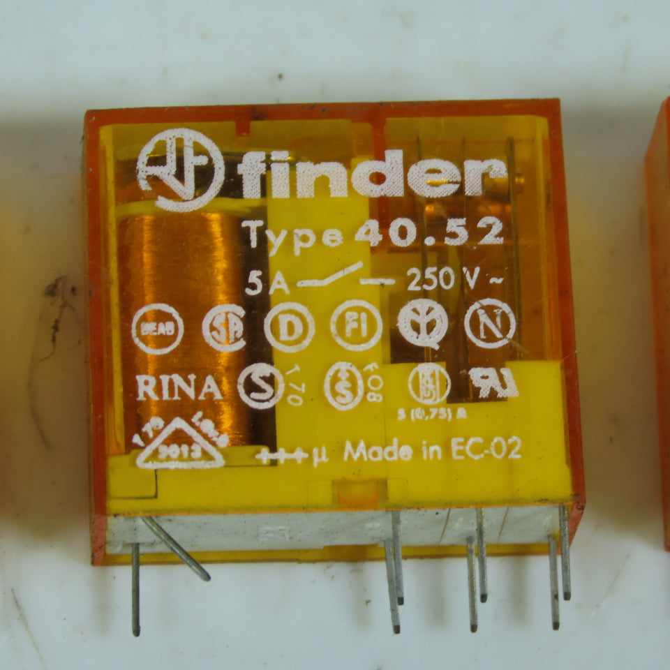 Finder 40.52 120VAC 5A Power Relay DPDT 8-Pin Lot Of 5