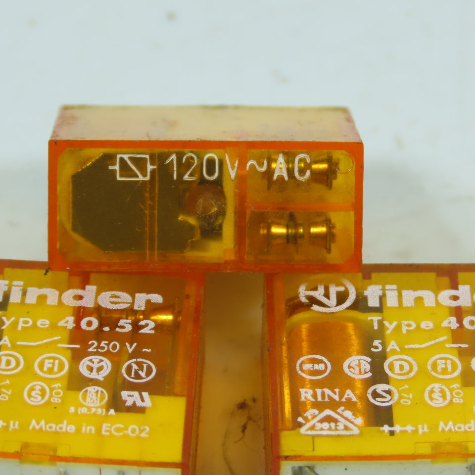 Finder 40.52 120VAC 5A Power Relay DPDT 8-Pin Lot Of 5