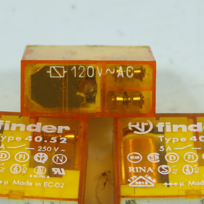 Finder 40.52 120VAC 5A Power Relay DPDT 8-Pin Lot Of 5