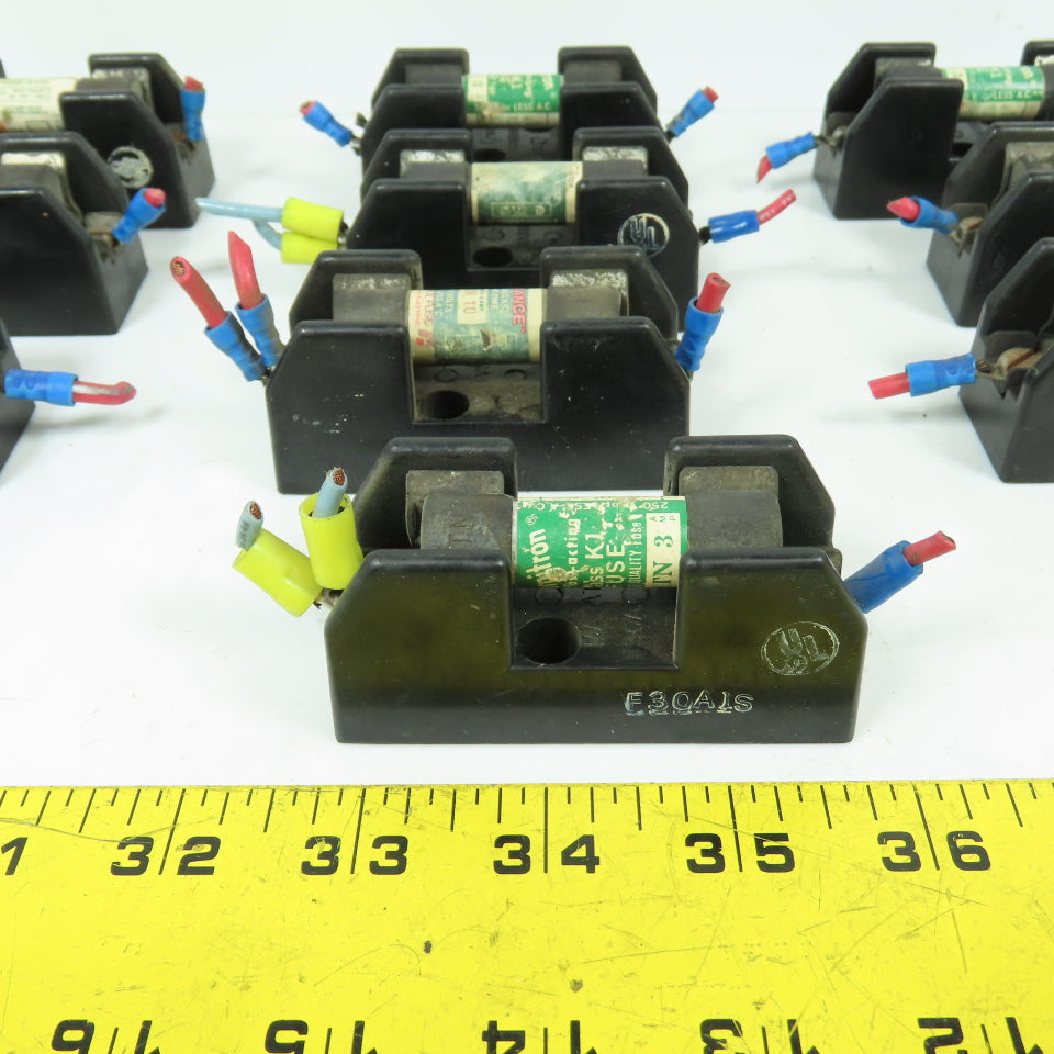 Marathon F30A1S 30A Single Pole Fuse Holders Block 250VAC Lot Of 13