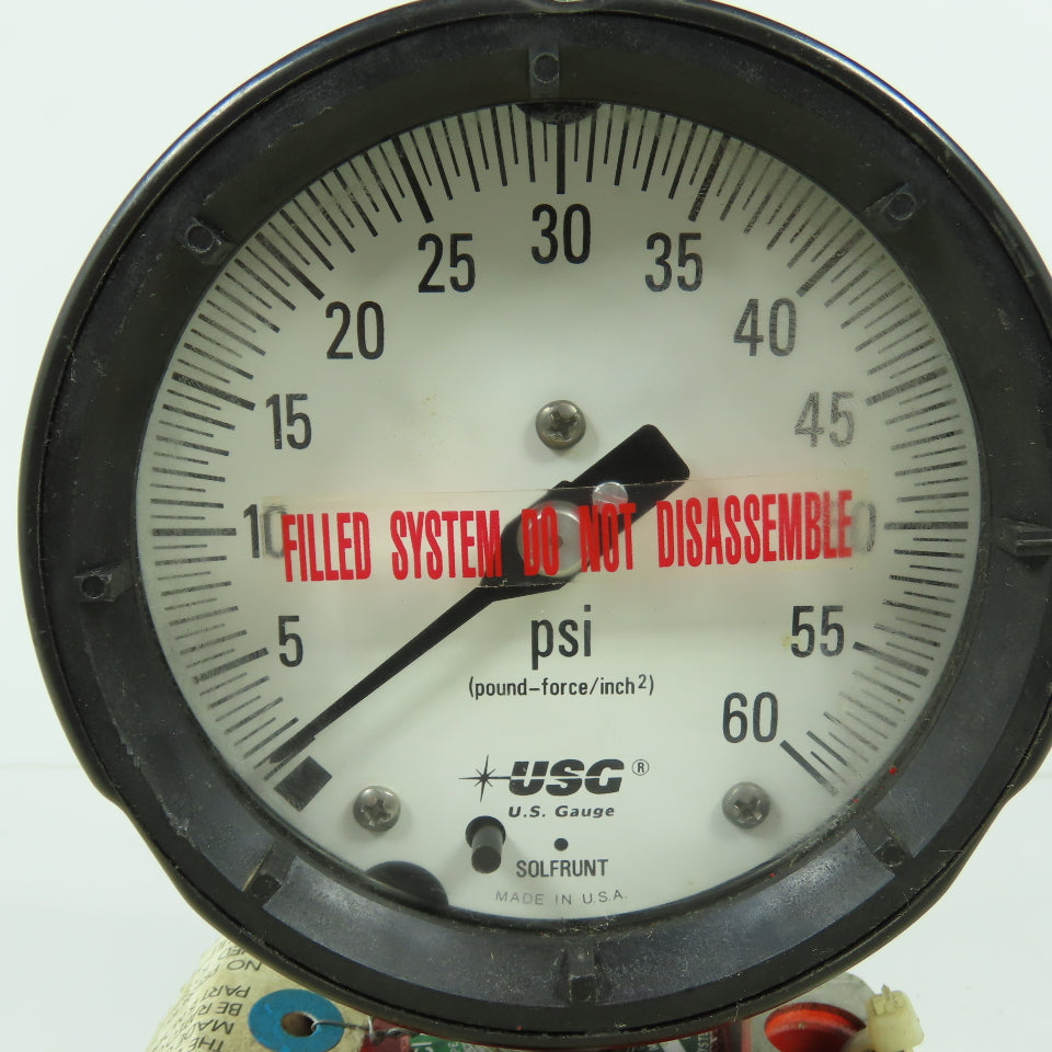 Amatek TCI TC-1-150 Liquid Filled Teflon Diaphragm W/ 0-60PSI Gauge