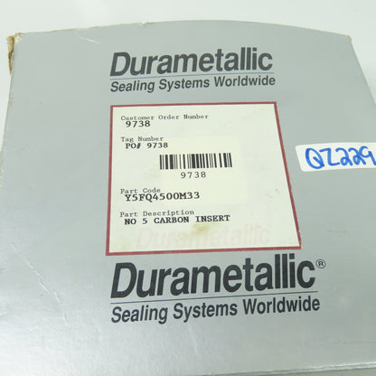 Durametallic Y5FQ4500M33 No 5 Carbon Seal 9738