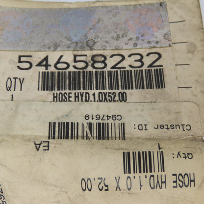 Ingersoll Rand 54658232 Air Compressor Hydraulic Hose 1" JIC Swivel Elbow 52"
