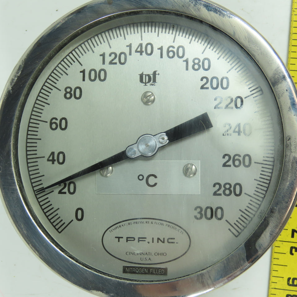 TPF 4-1/4" Stainless Steel Temperature Gauge 0-300°C Celsius Nitrogen Filled