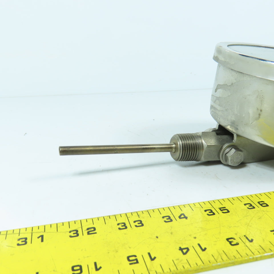 TPF 4-1/4" Stainless Steel Temperature Gauge 0-300°C Celsius Nitrogen Filled