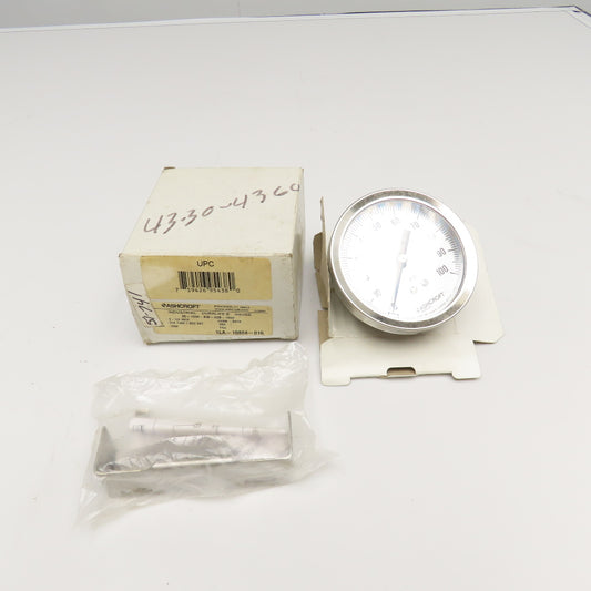 Ashcroft 35-1009-AW-02B-100# Duralife 0-100 PSI 1/4" NPT Pressure Gauge