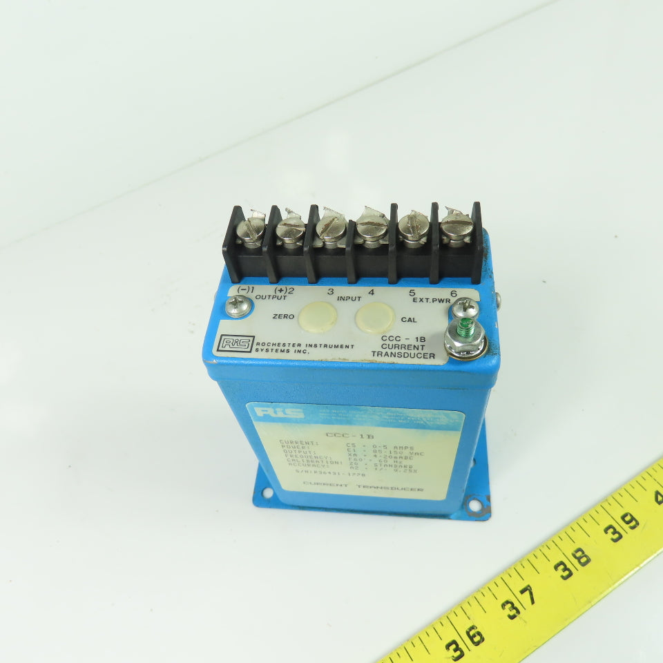 RIS Rochester Instrument CCC-1B Current Transformer 85-150VAC 0-5A 4-20mA