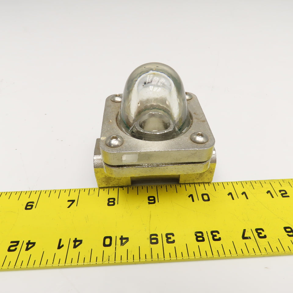 Vista 1/2" NPT Stainless Steel Inline Floating Ball Flow Indicator 16 Bar 200°C