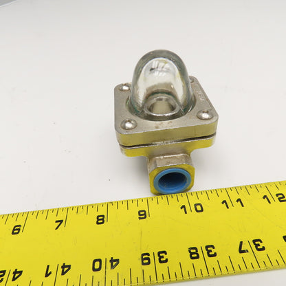 Vista 1/2" NPT Stainless Steel Inline Floating Ball Flow Indicator 16 Bar 200°C