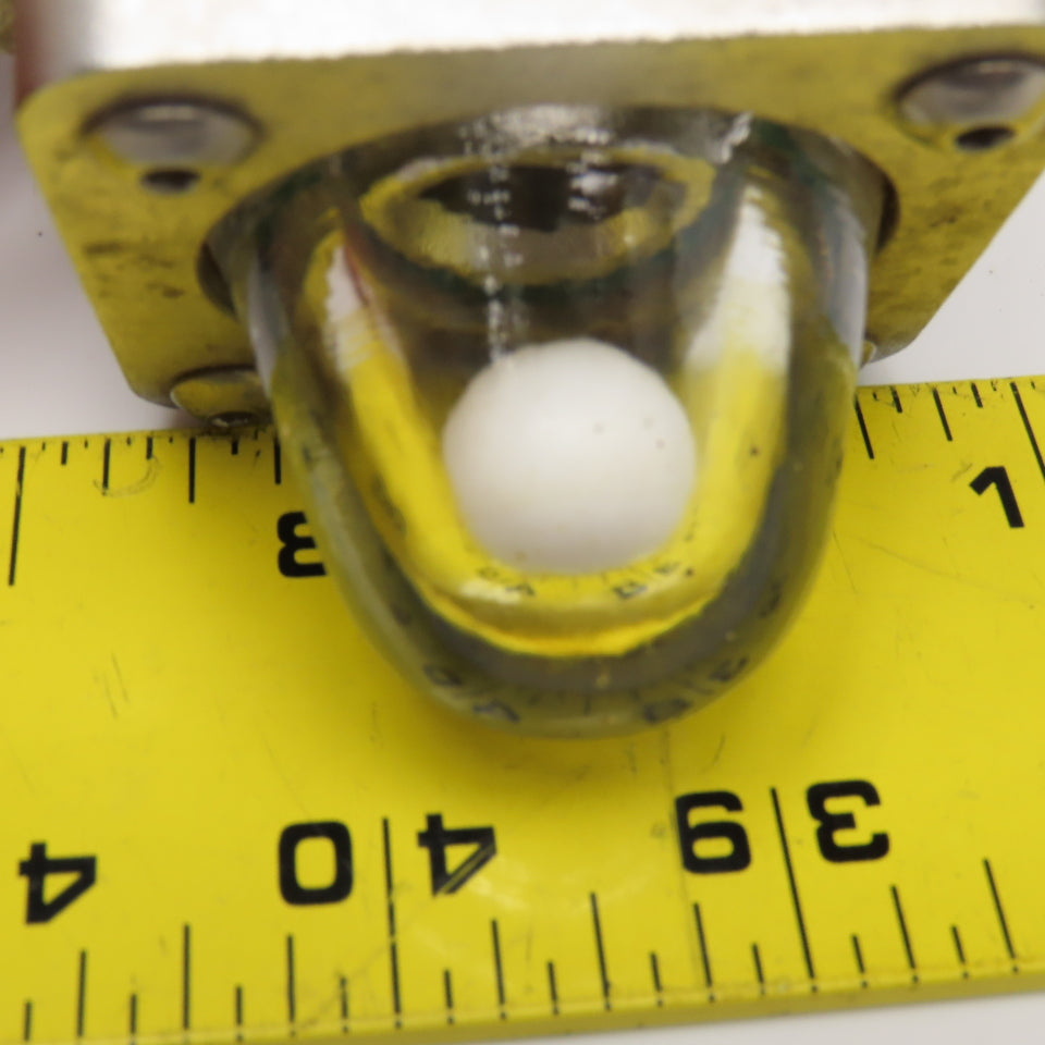 Vista 1/2" NPT Stainless Steel Inline Floating Ball Flow Indicator 16 Bar 200°C