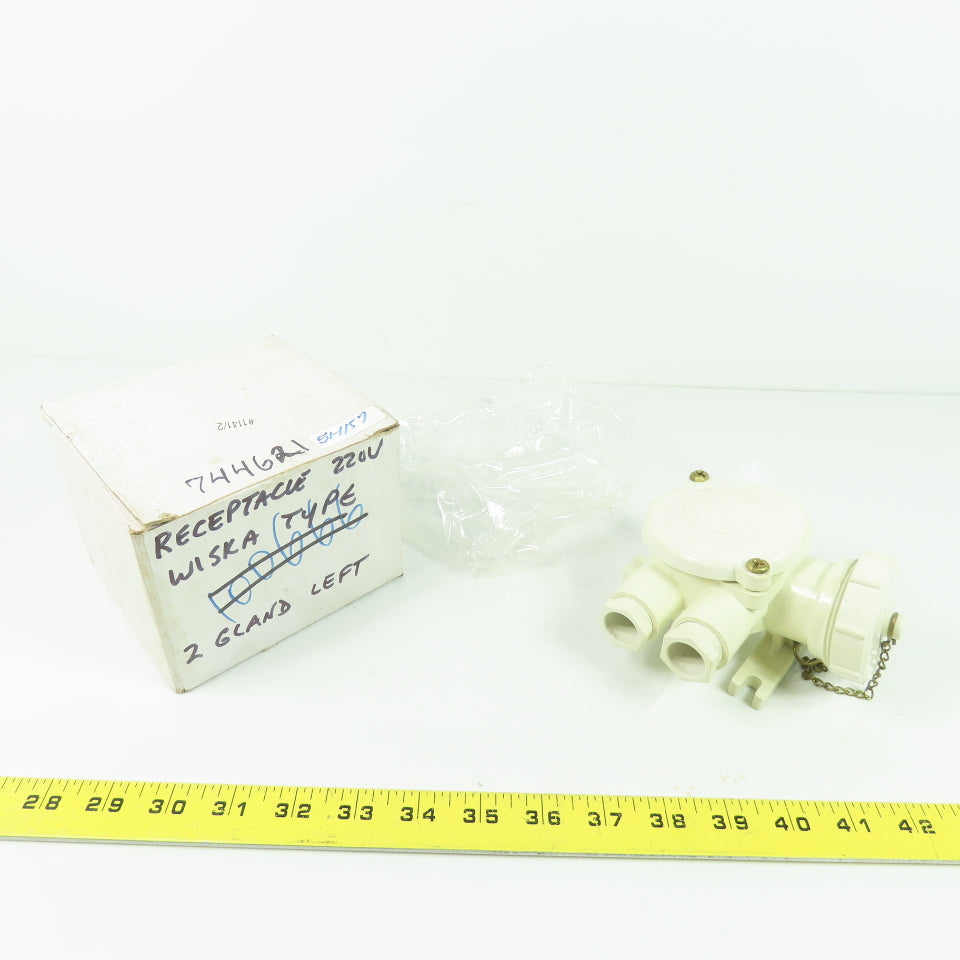 Gluck 2 Gland Receptacle IP56 250V 10-16A NEW