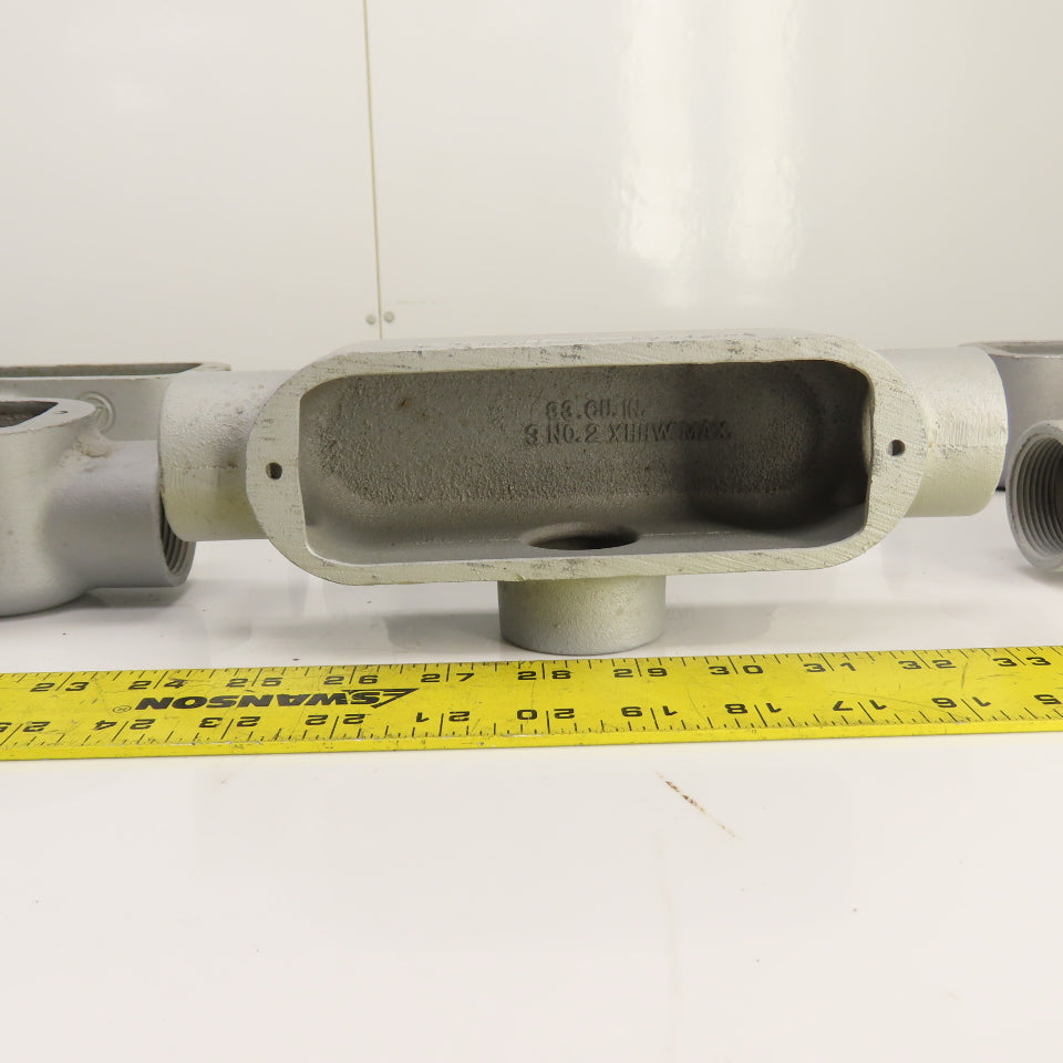Appleton Unilet 1-1/4" T Form35 Malleable Iron Conduit Body Tee Lot of 6