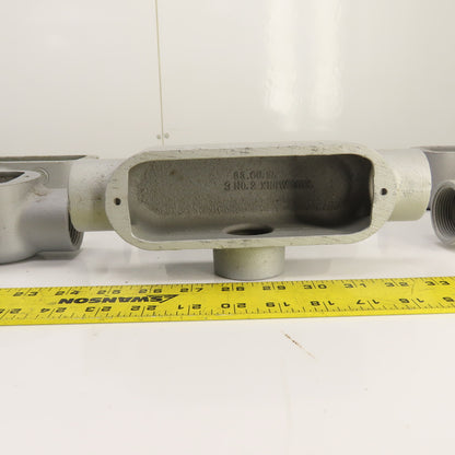 Appleton Unilet 1-1/4" T Form35 Malleable Iron Conduit Body Tee Lot of 6